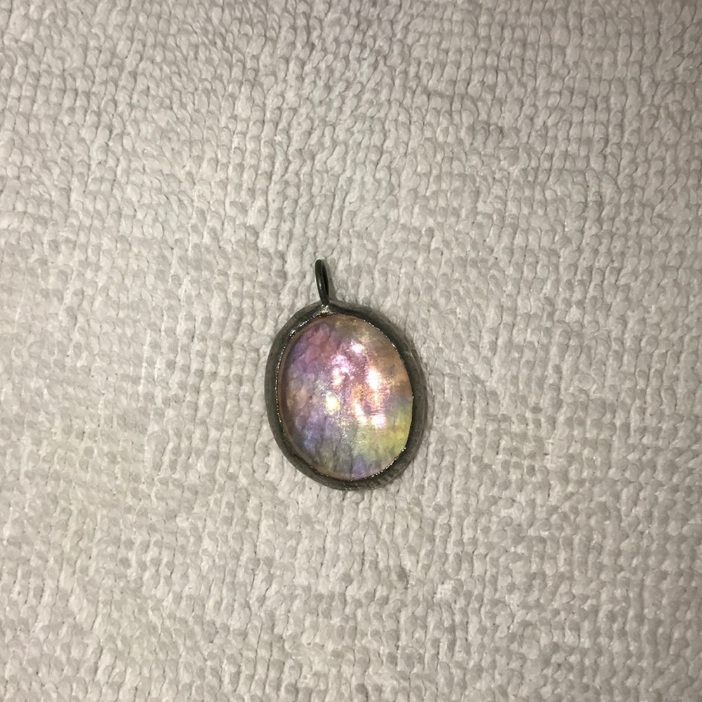 Cute pinkish clear glass pendant